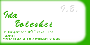 ida bolcskei business card